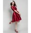 TS Couture? Cocktail Party Dress Plus Size / Petite Ball Gown Bateau Knee-length Satin with Appliques / Sash / Ribbon / Ruching  