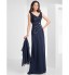 TS Couture? Formal Evening / Military Ball Dress - Elegant Plus Size / Petite Sheath / Column V-neck Floor-length Chiffon with Beading / Criss Cross  