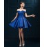 Cocktail Party Dress Ball Gown Off-the-shoulder Short / Mini Satin with Sash / Ribbon  