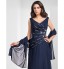 TS Couture? Formal Evening / Military Ball Dress - Elegant Plus Size / Petite Sheath / Column V-neck Floor-length Chiffon with Beading / Criss Cross  