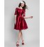 TS Couture? Cocktail Party Dress Plus Size / Petite Ball Gown Bateau Knee-length Satin with Appliques / Sash / Ribbon / Ruching  