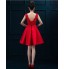 Cocktail Party Dress A-line Jewel Short / Mini Lace / Satin with Lace  