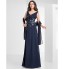 TS Couture? Formal Evening / Military Ball Dress - Elegant Plus Size / Petite Sheath / Column V-neck Floor-length Chiffon with Beading / Criss Cross  
