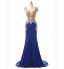 Formal Evening / Black Tie Gala Dress - Sexy / See Through / Beautiful Back Trumpet / Mermaid Square Sweep / Brush Train Jersey with  