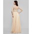 TS Couture? Prom / Formal Evening Dress Plus Size / Petite A-line Jewel Floor-length Chiffon with Appliques / Beading / Sash / Ribbon  